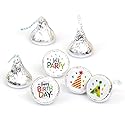 Big Dot of Happiness Cheerful Happy Birthday - Colorful Party Round Candy Sticker Favors - Labels Fit Chocolate Candy (1 Sheet of 108)