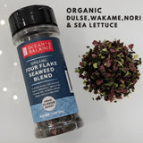 Ocean's Balance Organic Four Flake Seaweed Blend, perfect for topping rice, noodles, salads, soups, and avocado toast.(0.7oz)