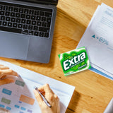 Extra, Spearmint Sugar Free Chewing Gum Grad Gifts Prom Essentials Mint Gum, 15 Stick Slim Pack, 15 Count