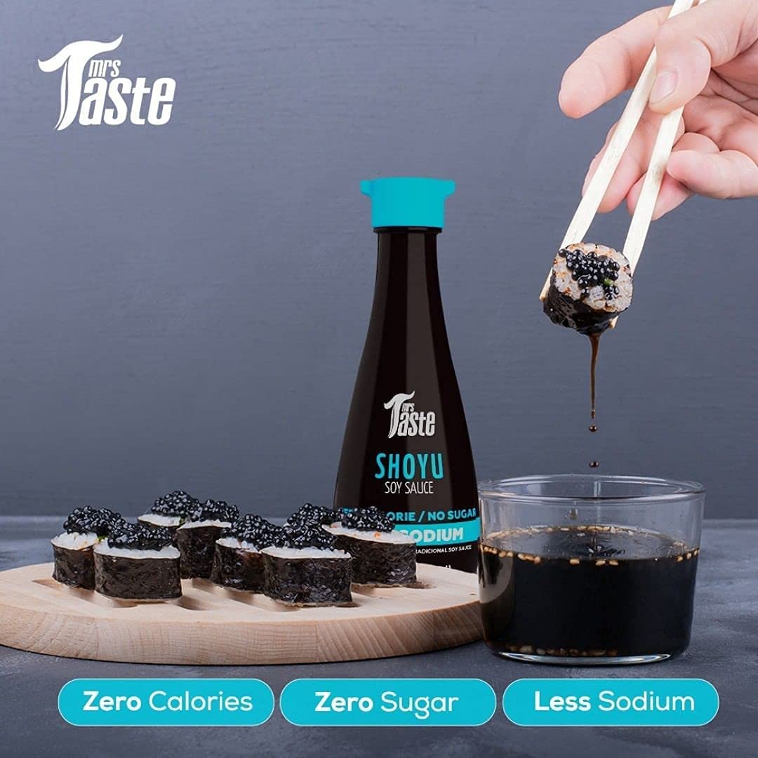 Mrs Taste Multi-Pack Sugar Free Soy Sauce, Zero Calories, Low Sodium, Zero Sugar, Keto Friendly, Paleo Friendly, Condiments and Sauces (2 Pack, Shoyu