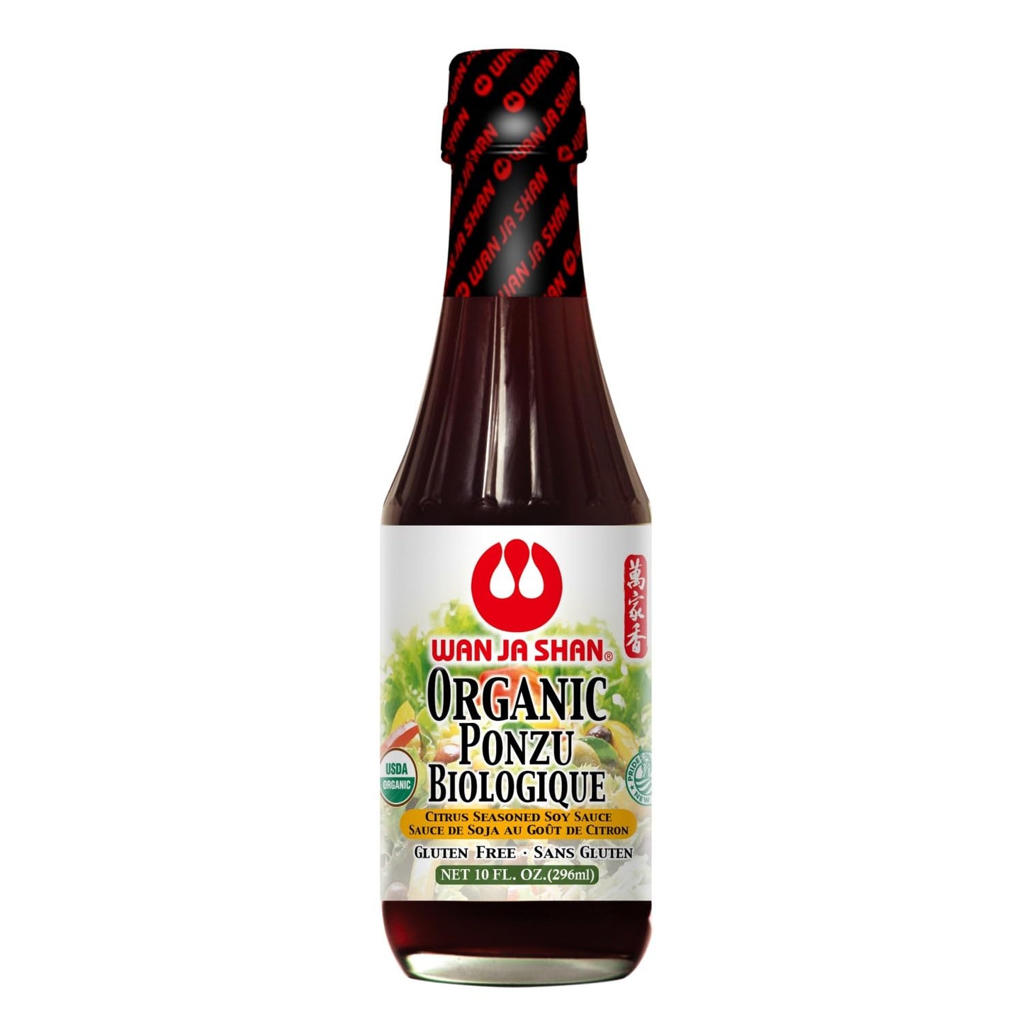 Wan Ja Shan Oragnic Ponzu, Citrus Seasoned Soy Sauce & Dressing. USDA Certified Organic, Gluten Free, Kosher Certified, Handcarfted and Brewed in New