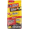 M&M'S Milk Chocolate, Peanut & Peanut Butter Fun Size Variety Pack, Party Size, 19.41 Oz Bulk Candy Bag
