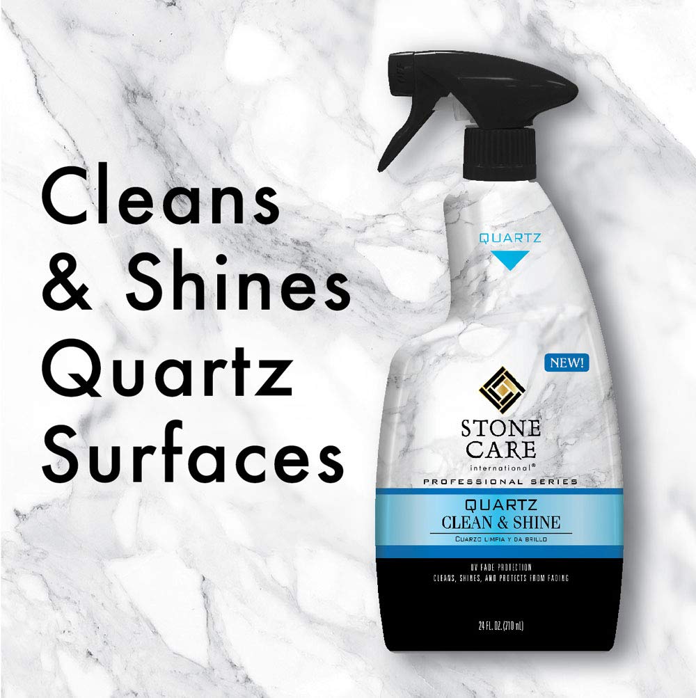 Stone Care International Quartz Cleaner and Polish - 24 Ounce (2 Pack) - Clean & Shine Your Quartz Countertops Islands and Stone Surfaces with UV