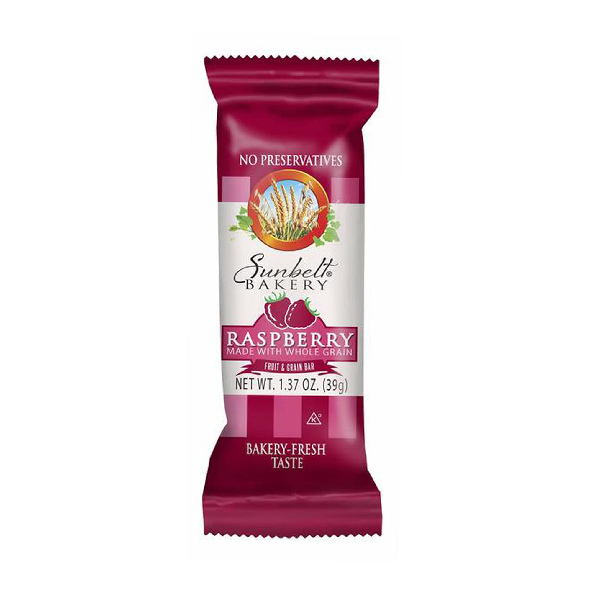 Sunbelt Bakery Soft Baked Raspberry Breakfast Bars - 8 Bars - Chewy Oatmeal Breakfast and Snack Cereal Bars Pantry Pack - Made with Whole Grains