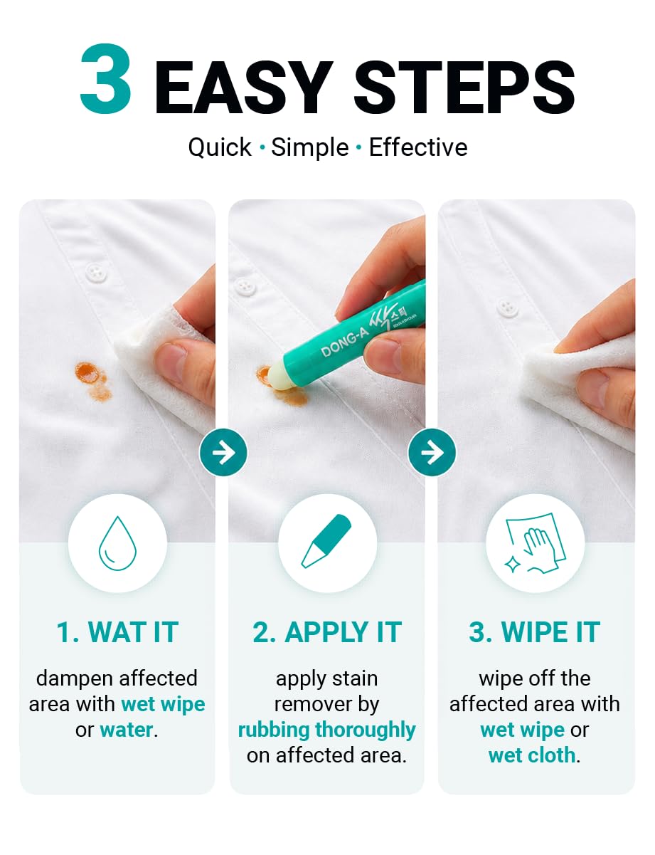 Easy-to-Use Stain Remover Stick for Everyday Use - Quick Laundry Spot Cleaner, Travel-Friendly Solid Formula (1 Count)