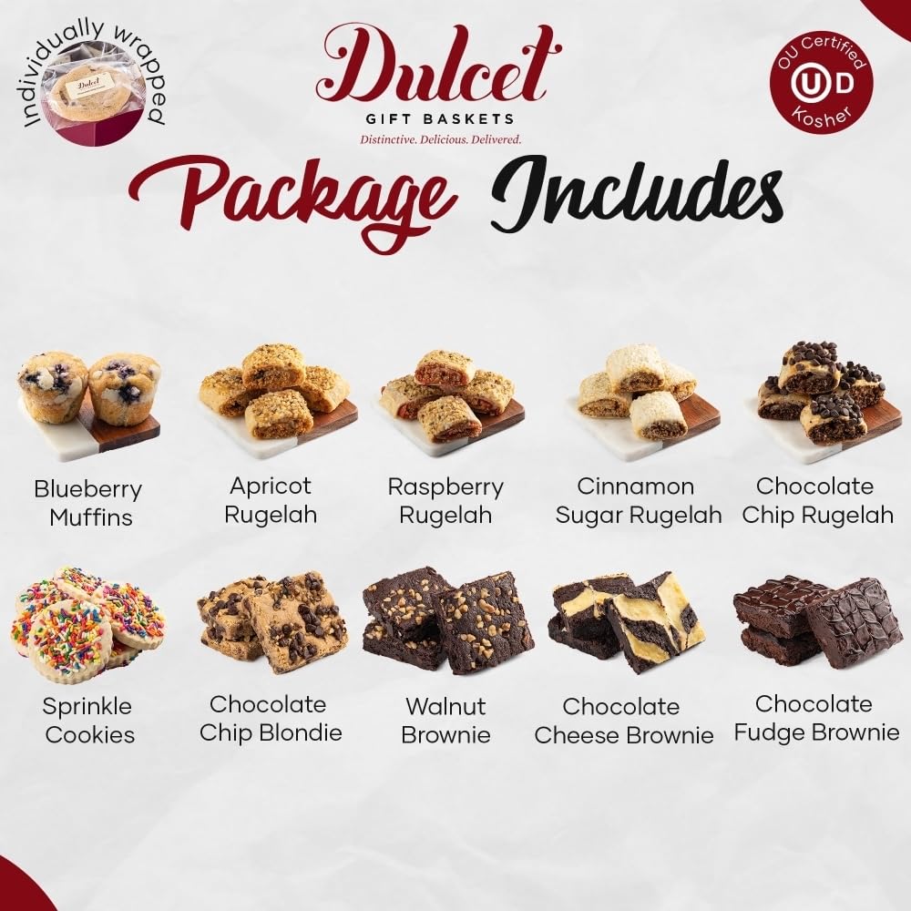 Dulcet Gift Baskets, Fresh Baked Holiday Bakery Cookie and Brownie Gift Tin Happy Holiday Tin for Men and Women, Mom, Dad -Friends Family