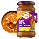 Patak’s Mild Curry Spice Paste - Mild Indian Cooking Paste with Freshly Ground Spices - Ideal for Chicken, Vegetables, and One-Pot Meals - Warm