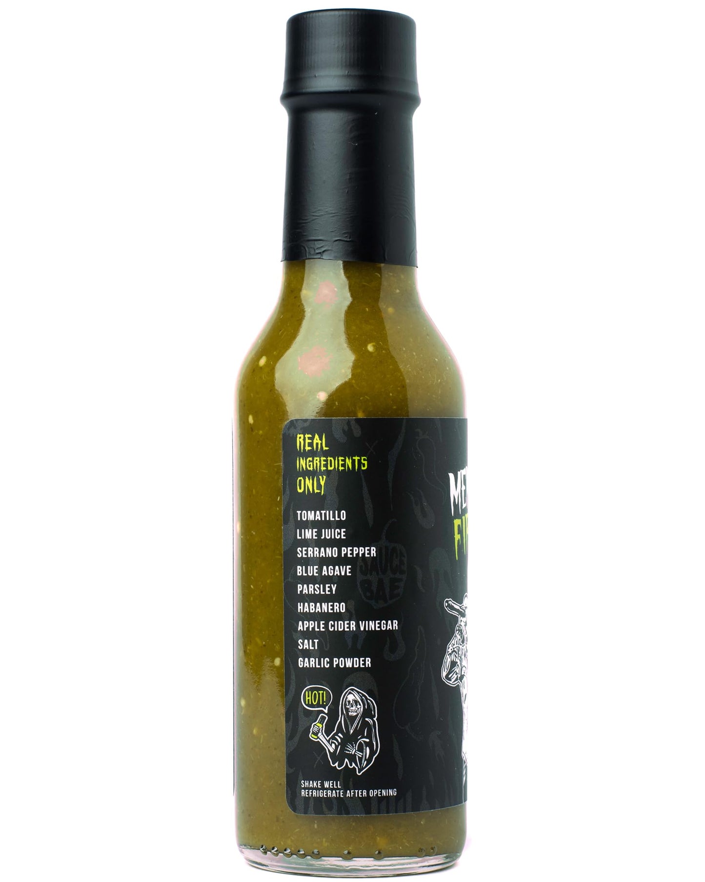SAUCE BAE Memphis May Fire Hot Sauce - Tomatillo, Agave, Serrano, Habanero, Lime - All Natural, Sweet Heat, 5 oz