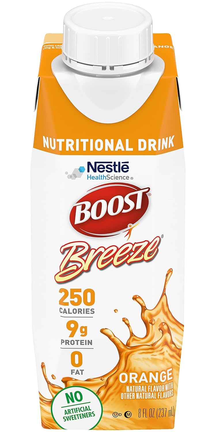 Boost Breeze Nutritional Drink, Ready to Drink Nutrition Beverage, Clear Liquid Nutrition Drink, Fat Free Nutritional Drink, High Protein Nutrition