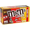 M&M’S Milk Chocolate Candy Variety Pack, Milk Chocolate, Bulk Candy Individually Wrapped, Peanut & Peanut Butter Full Size 2.5 oz Bags, 18-Count