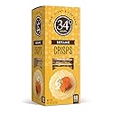 34 Degrees Sesame Crisps | Light & Crunchy Thin Crackers for Charcuterie, Cheese Boards & Entertaining, Single Pack (4.5oz)
