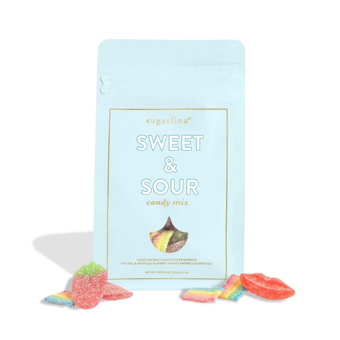 Sugarfina Sweet & Sour Candy Mix Bag | Gummies | Sugar Lips, Sour Strawberries, Sour Rainbows