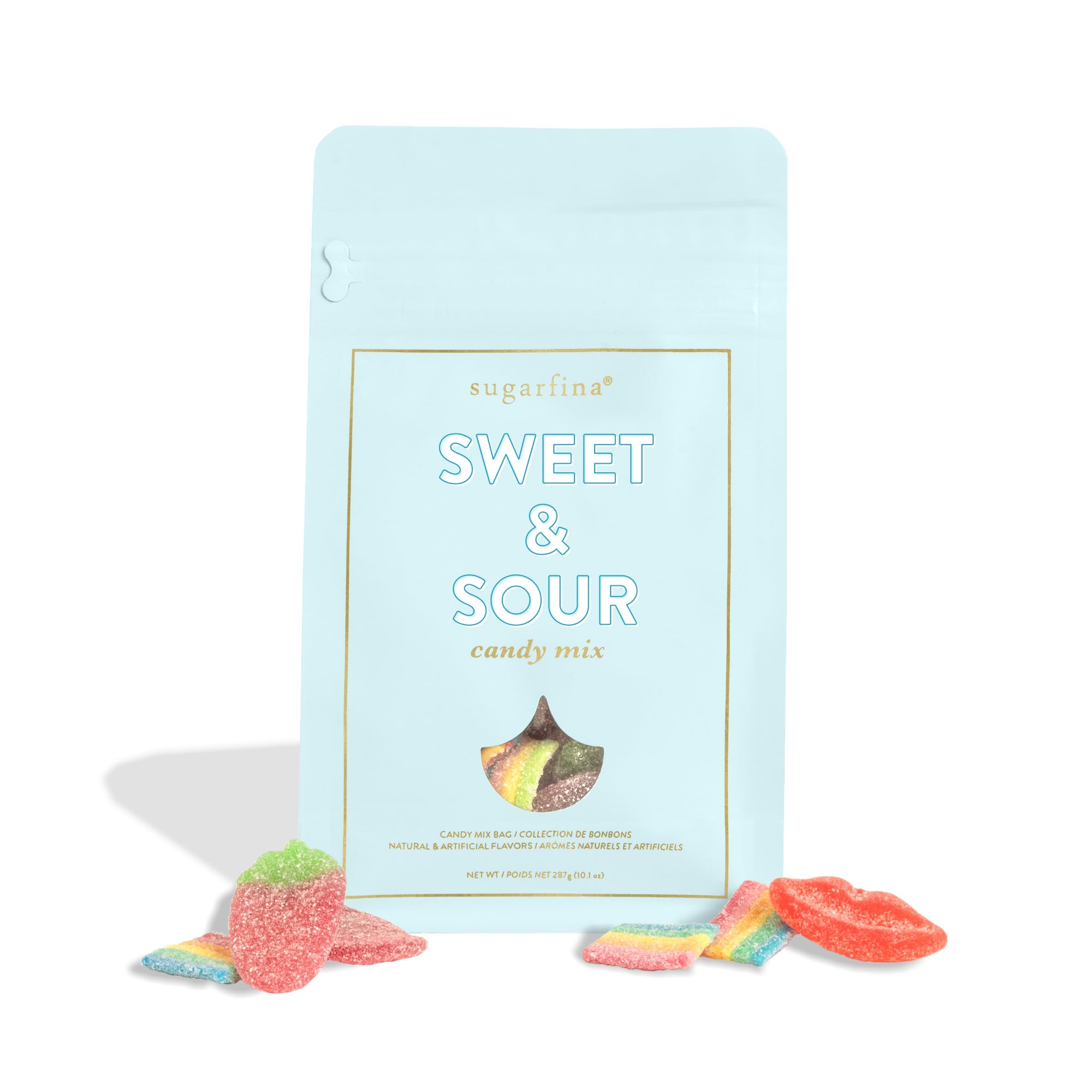 Sugarfina Sweet & Sour Candy Mix Bag | Gummies | Sugar Lips, Sour Strawberries, Sour Rainbows