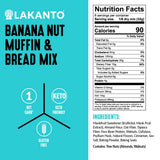 Lakanto Sugar Free Banana Nut Muffin and Bread Mix - Sweetened with Monk Fruit Sweetener, 2g Net Carbs, Gluten Free, Naturally Flavored, Keto Diet Friendly, Dairy Free (12 Muffins)