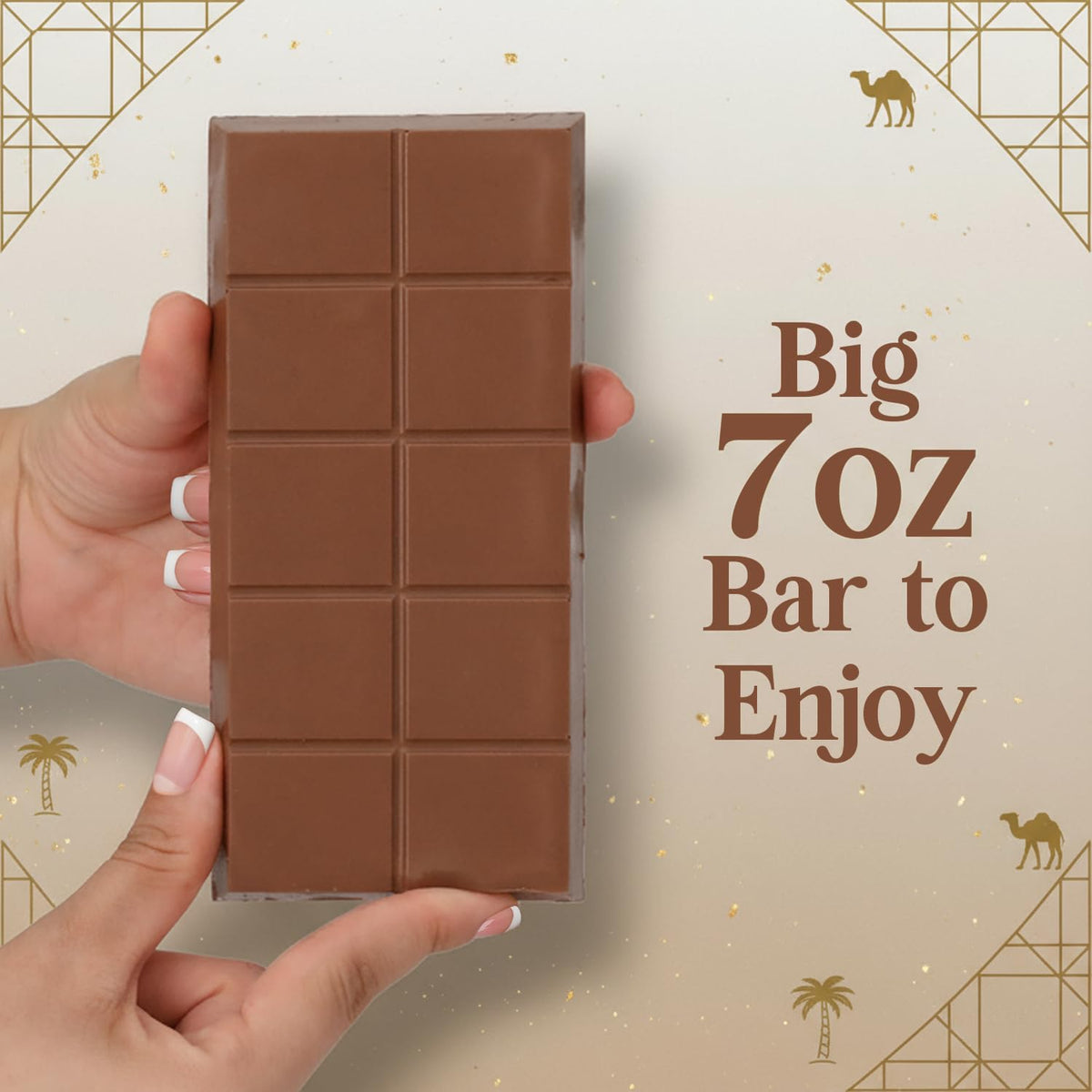 Dubai Chocolate Bar Pistachio - 7 oz Dessert with Pistachio Cream & Kataifi Filling | Gourmet Dubai Chocolate Filling | Elegant Gift Chocolate