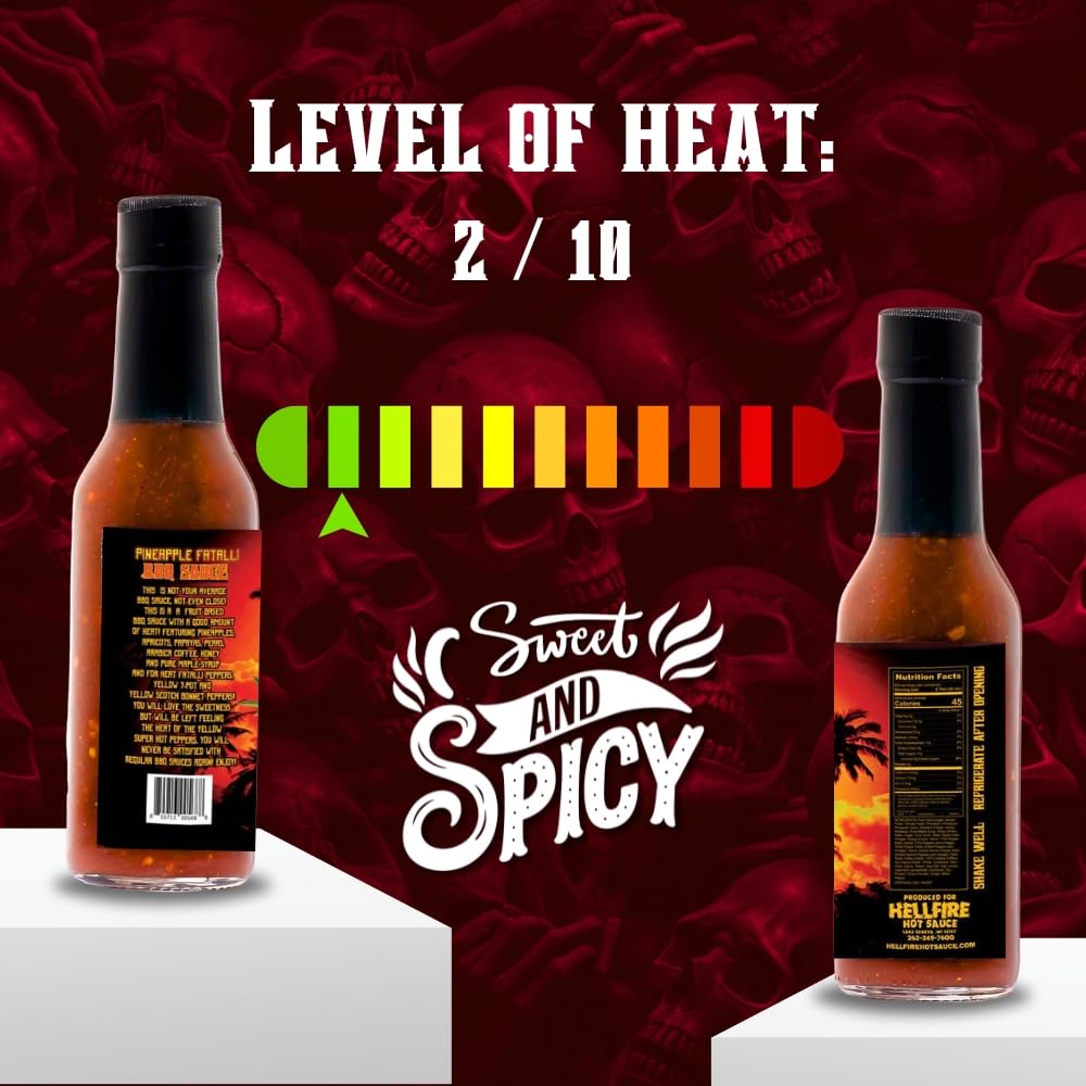 Hellfire Hot Sauce Not Your Mama's BBQ Hot Sauce Pineapple Fatalli