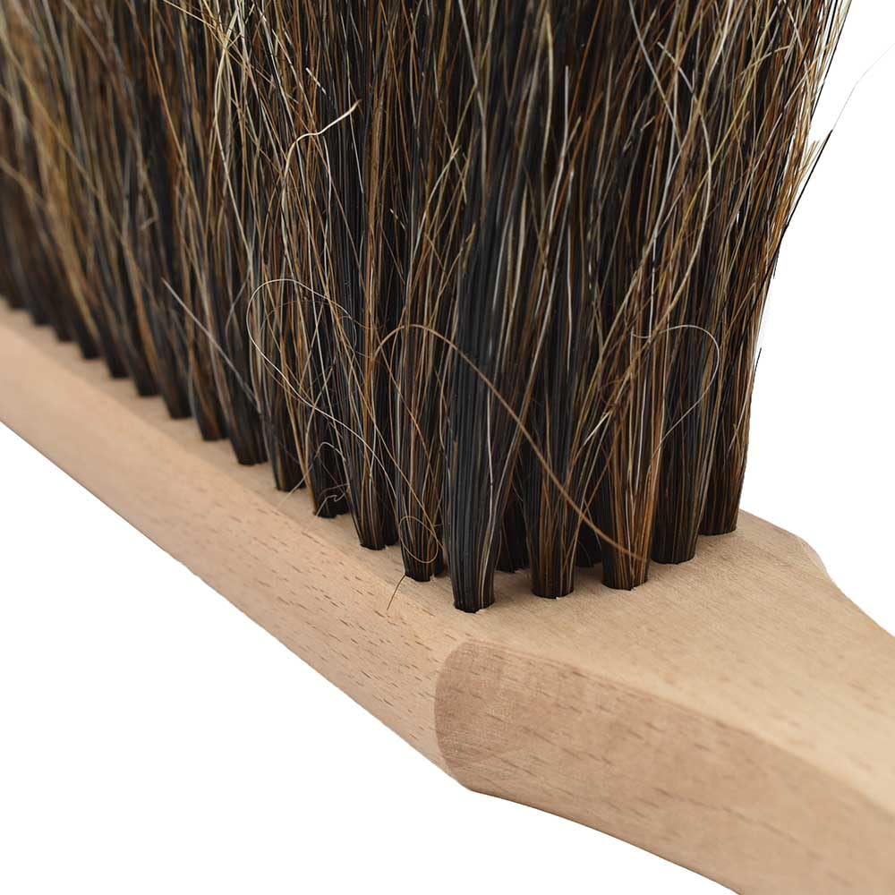 Big Horn 13020 Natural Horsehair Handheld Counter Duster with Wood Handle - 2 Inch Head Width, 13 Inch Overall Length
