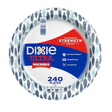 Dixie Ultra Disposable Paper Plates, 8 ½ inch, Lunch or Light Dinner Size Printed Disposable Plates, 240-count