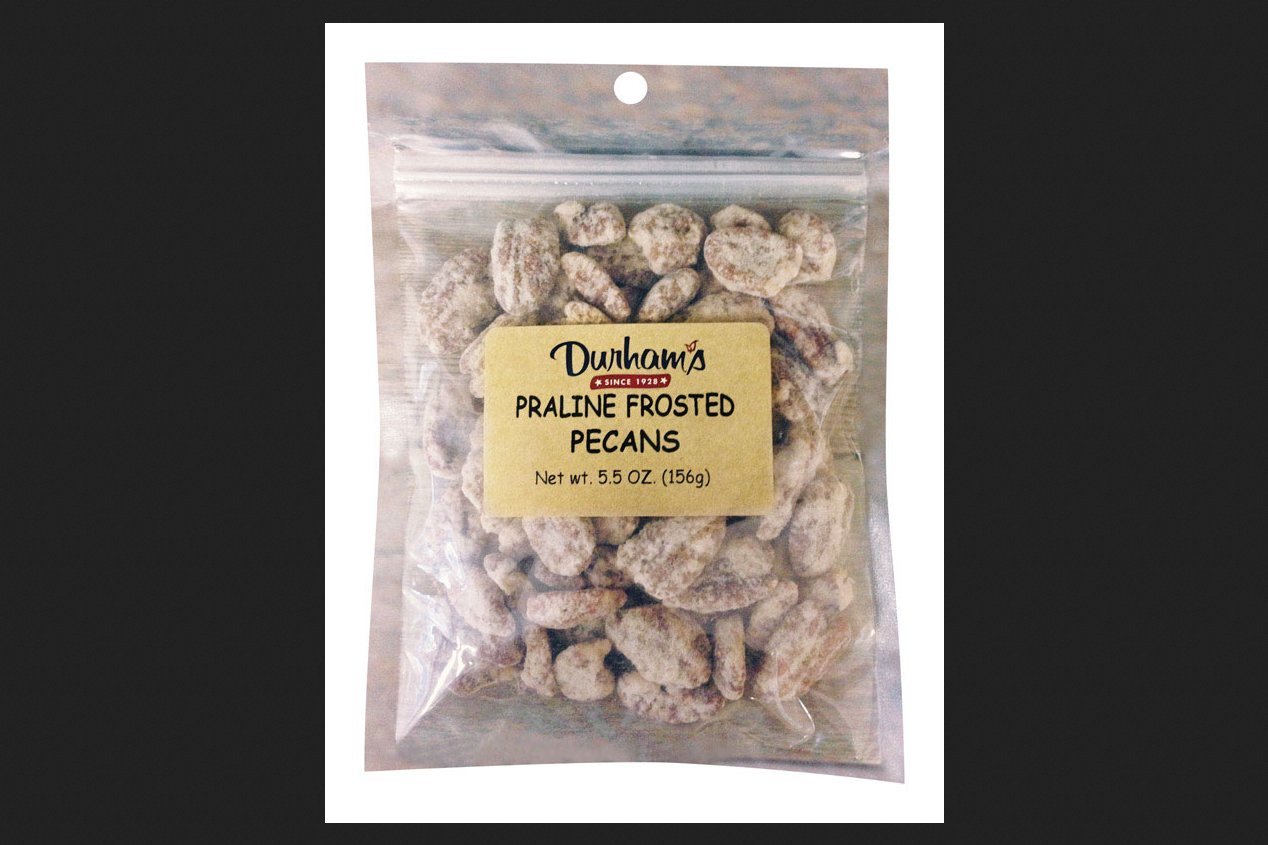 Durhams Praline Frosted Pecans 5.5 oz. Bagged