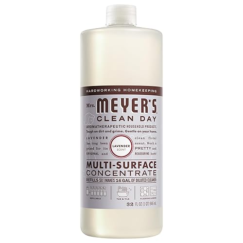 MRS. MEYER'S CLEAN DAY Multi-Surface Cleaner Concentrate, Use to Clean Floors, Tile, Counters, Lavender, 32 fl. oz