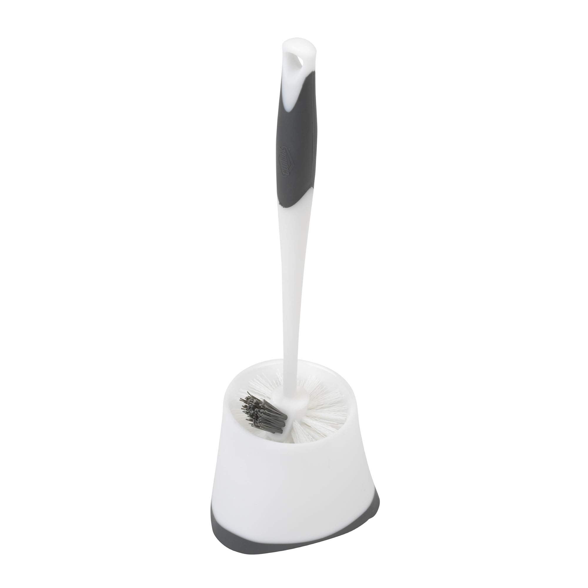 Clorox Under-Rim Toilet Bowl Brush with Corner Storage Caddy, 16 x 5 x 5.5 in