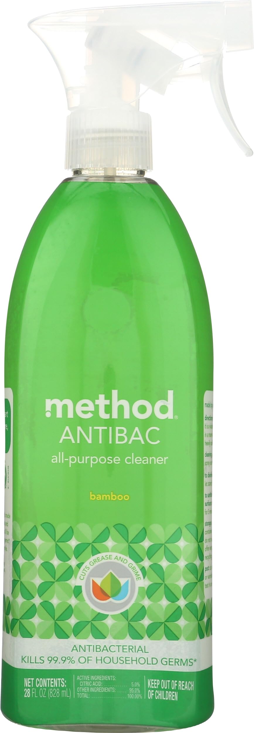 Method Antibacterial All-Purpose Cleaner Spray, Bamboo, Kills 99.9% of Household Germs, 28 Fl Oz