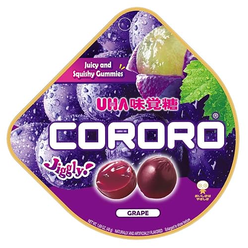UHA CORORO (Grape / 48g x 6) Japanese Gummy Candy, Gummies (Juicy and Squishy/real fruit juice) kororo
