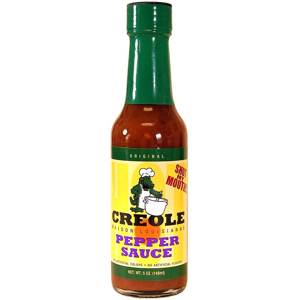 Maison Louisianne Creole Pepper Sauce, Award-Winning Louisiana Style Hot Sauce, Medium Heat, Rich & Savory Creole Flavor, Gluten Free, Great