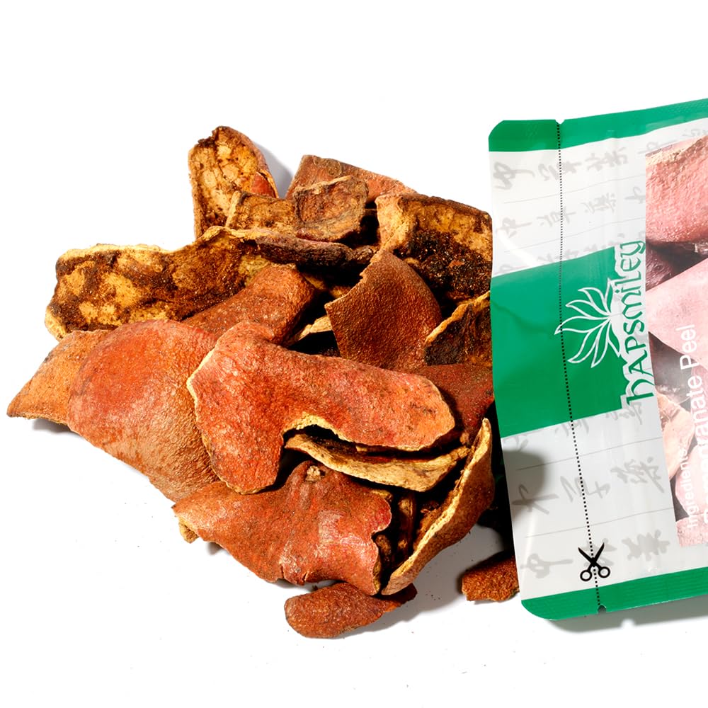Hapsmiley Pomegranate Peel (Shiliupi/???/?? ?) Dried Bulk Herbs - 3.5 oz (100g)