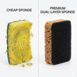 SOFTMED 10-Pack Heavy Duty Scrub Sponges, Dual-Sided Kitchen Cleaning Sponges for Dishwashing, Non-Scratch Scrubbers for Pots, Pans, and Household