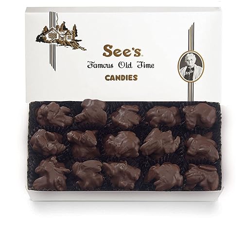 See's Candies 1 lb Dark Pecan Bud (White Wrap)