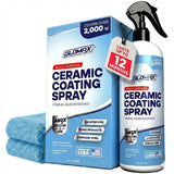 GLOMAX Home Ceramic Coating Spray Kit (16 oz) - Shine, Seal & Protect Stainless Steal, Glass, Kitchen & Bath Surfaces - Extremely Hydrophobic - Repels
