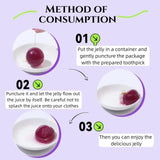 Kyoho Grape Jelly Bites - Sweet & Tangy Japanese-Inspired Gel Snacks, 280g/10 Piece Fruity Popping Jellies with Real Grape Flavor, Family-Friendly