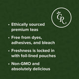 Gourmet Royale Spearmint Tea, 100 Count, Sustainable Tea Bags, Caffeine & Sugar Free, Resealable Pouch, Refreshing & Natural, Grown in Sri Lanka