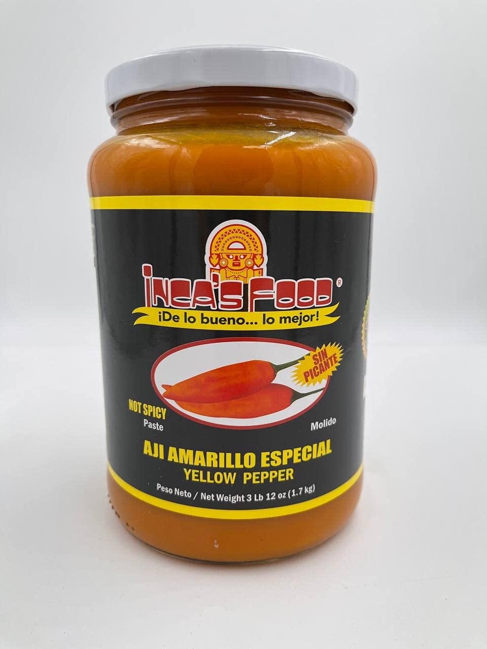 Yellow Hot Pepper Paste Special Black Label 3 lb 12 oz (1.7 kg) - Inca's Food AJI AMARILLO ESPECIAL PASTA ETIQ NEGRA GRANDE