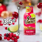 5-hour ENERGY CRANBERRY LIME Flavor, 6 Count, 1.93 Fl Oz Energy Shot, Extra Strength, Sugar Free