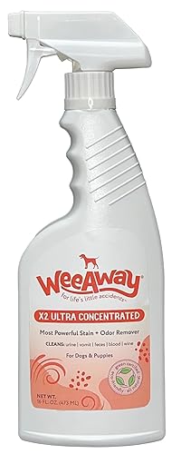 Wee Away X2 Dog Urine Stain & Odor Remover - Double Strength Enzyme Spot Cleaner for Dog Pee, Marking & Odor Removal - Carpet, Furniture & Bedding