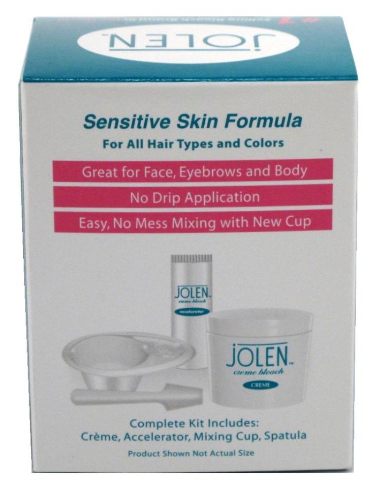 Jolen 1.2 Ounce Creme Bleach Mild Sensitive Plus Aloe Vera (Pack of 2)