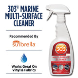 303 Products Marine Multi-Surface Cleaner, Boat Cleaner Spray for Vinyl, Canvas & Upholstery - Removes Dirt & Grime, Sunbrella Recommended, 32 oz