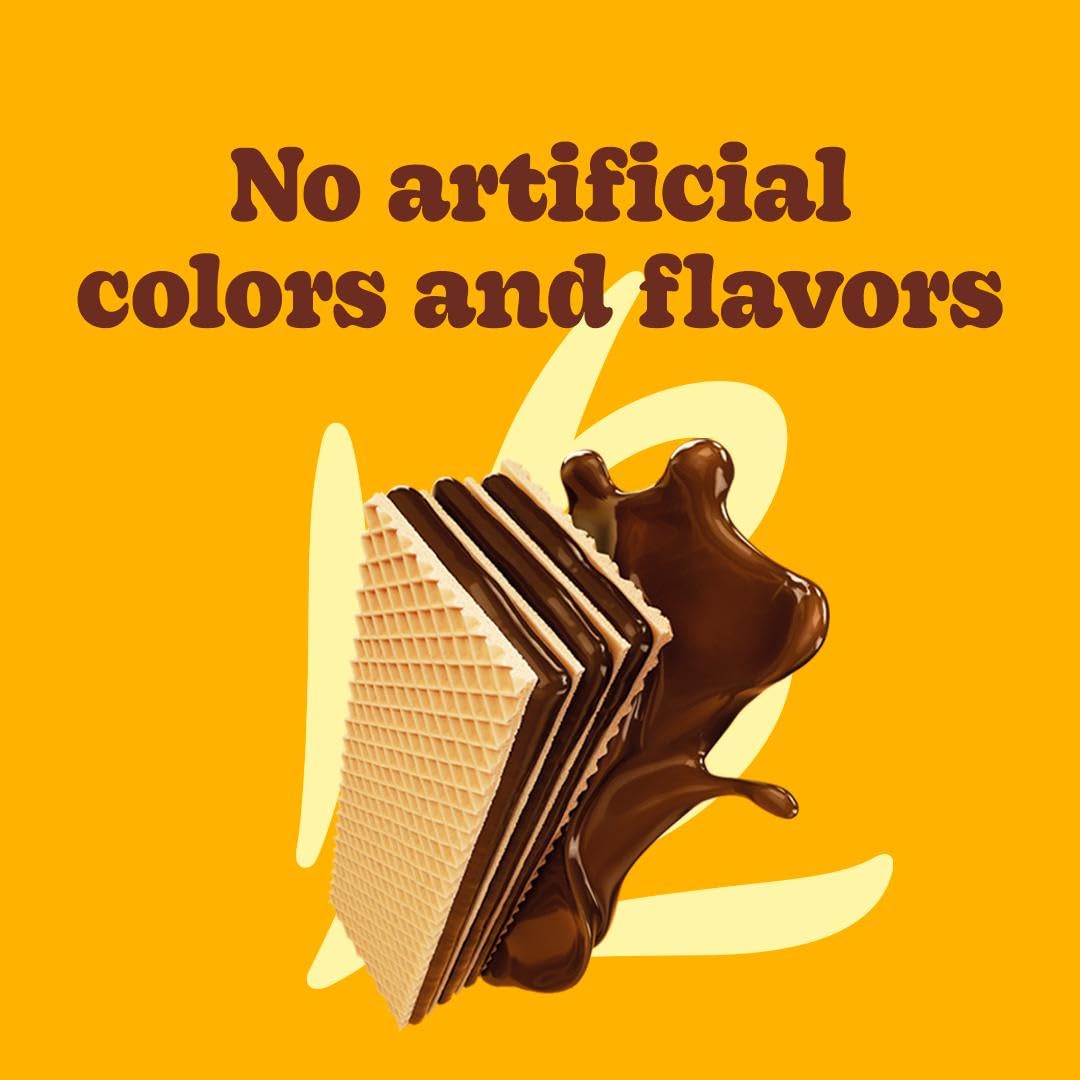 Bauducco Chocolate Wafers - Crispy Wafer Cookies With 3 Delicious, Indulgent, Decadent Layers of Chocolate Flavored Cream - Delicious Sweet Snack or