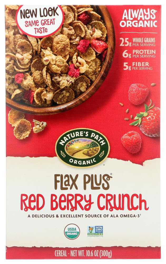 (NOT A CASE) Organic Flax Plus Red Berry Crunch Cereal