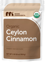 Micro Ingredients Organic Ceylon Cinnamon Powder, 1 lb | Sri Lanka Source | True Cinnamon for Spice & Seasoning | Great for Baking, Cooking, & Drinks