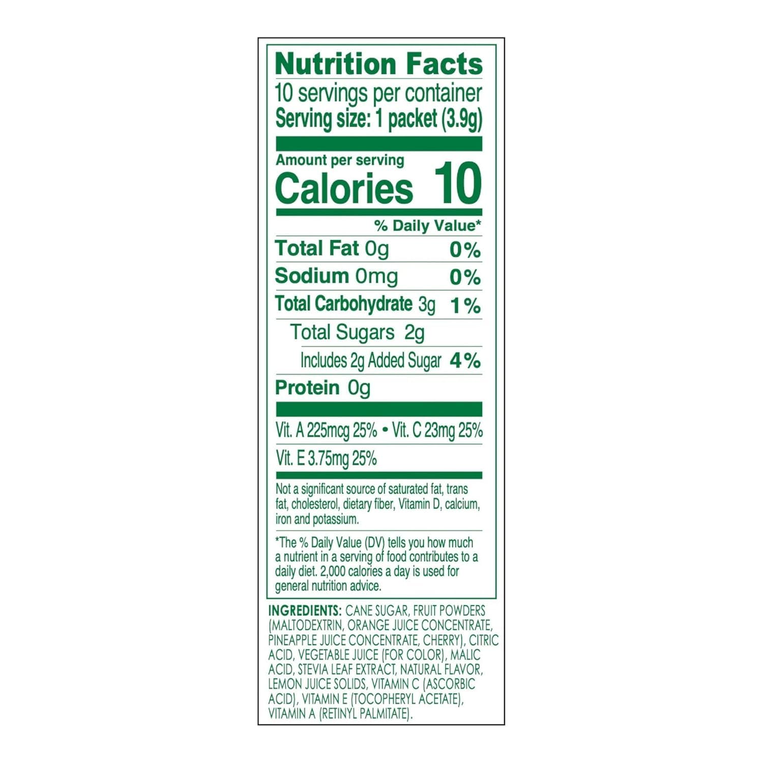 True Lemon, Fruit Punch Packets Low Sugar No Preservatives Kids Hydration Drink Mix, 1.38 Ounce