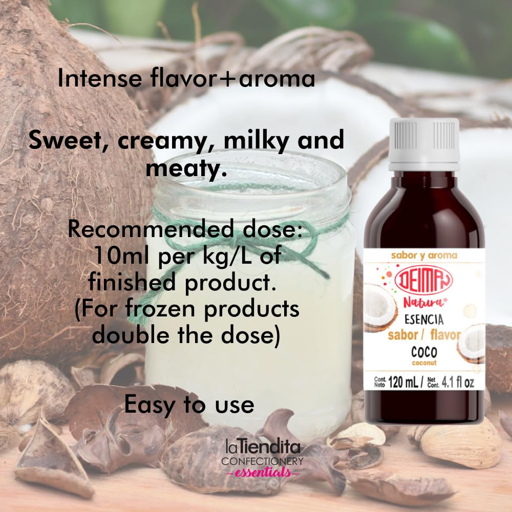 Deiman Natura Artificial Food Flavoring Coconut Essence (4 fl oz)