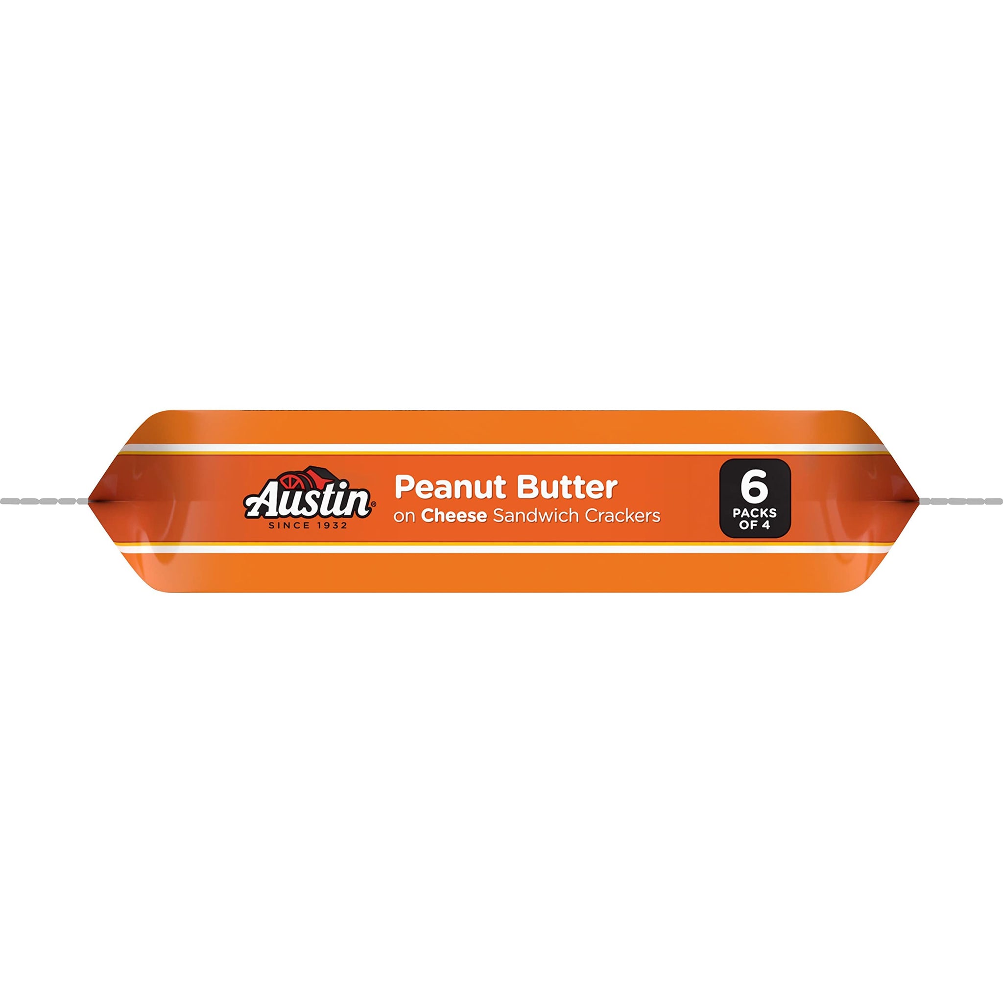 Austin, Cheese Crackers with Peanut Butter Fillilng, 6 Count, 5.5oz Package (Pack of 4)