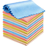 Niveaya Nano Streak Free Miracle Cleaning Cloths - 12 Pack, Reusable Nanoscale Fish Scale Cleaning Cloth, Lint Free Cleaning Cloth for Glass, Dishes
