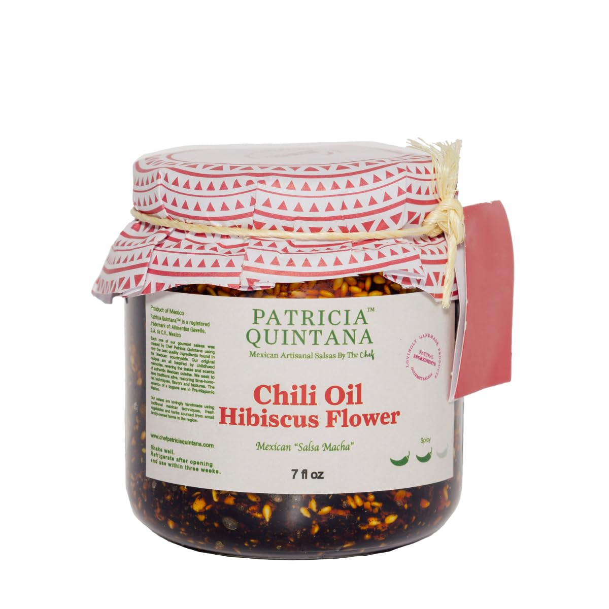 Patricia Quintana | Authentic Mexican Salsa Macha - Gourmet taste | Chili oil and Hibiscus | Handmade 100% Organic Ingredientes | Perfect Topping