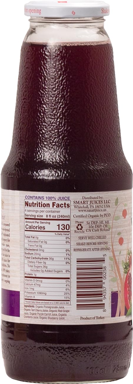 Smart Juice Antioxidant Force Organic Juice - 33.8 fl oz (1L) - (Pack of 6)