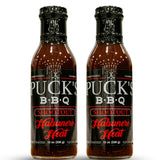 Puck's BBQ Shootout - Habanero Heat Sauce, 12 oz BBQ Sauce (2)