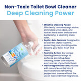 Truly Free Toilet Bowl Cleaner - Heavy-Duty Stain Remover - Septic Safe, Plant-Based Formula - Fresh Peppermint Scent - 16 oz Reusable Empty Bottle +